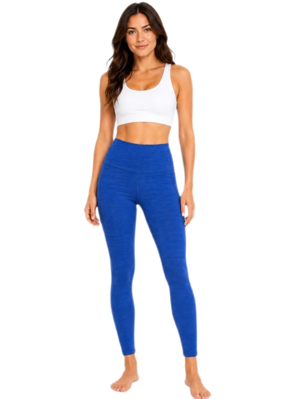 Athleta Chaturanga Blue High Rise Yoga Leggings Full Length L